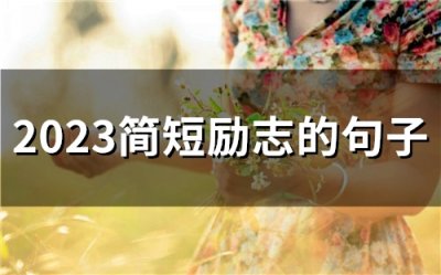 ​2023简短励志的句子(精选56句)