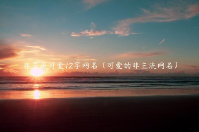 ​非主流可爱12字网名（可爱的非主流网名）