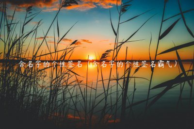 ​含名字的个性签名（含名字的个性签名霸气）