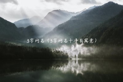 ​3字网名（3字网名干净有寓意）